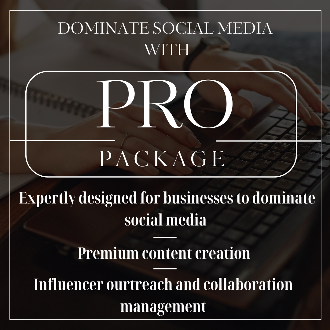 Pro Package - Best for established businesses seeking to dominate their industry on social media.